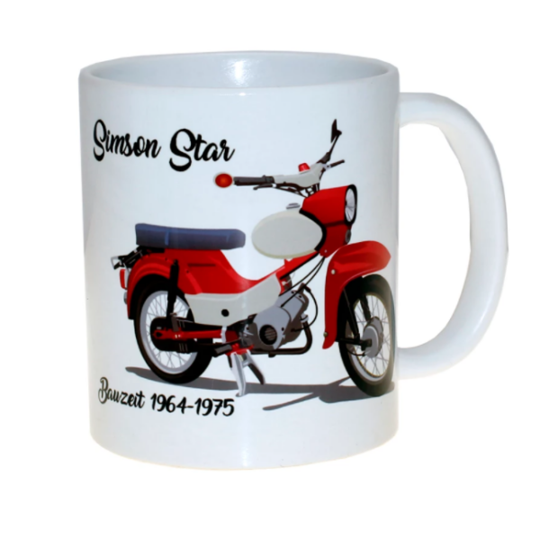 Tasse SausewindOldtimer Moped DDR Motorrad Geschenk Simson MZ Motiv
