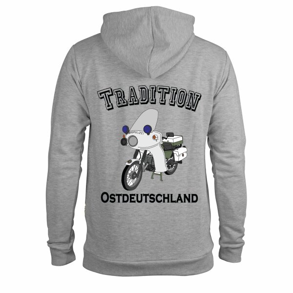 Hoodie Pullover Motiv "Tradition Ostdeutschland ETZ250 Volkspolizei" in verschiedenen Größen
