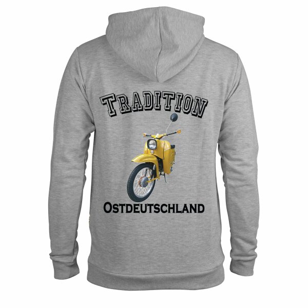 Hoodie Pullover Motiv "Tradition Ostdeutschland Simson KR51/1 gelb" S