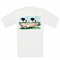 T-Shirt Motiv: Wartburg 311 "Camping" weiß XXL
