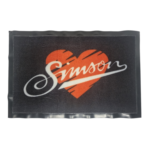 Fußmatte, Farbe: Schwarz, Größe: ca. 36x 56cm - Motiv: ""I love SIMSON""