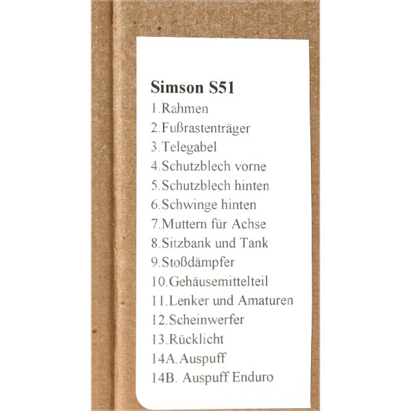 Schraubensatz Rahmen Simson S51 schwarz- Sausewind Shop