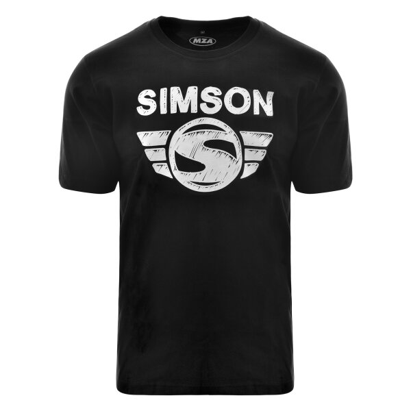 T-Shirt schwarz mit SIMSON Motiv 100% Baumwolle XL