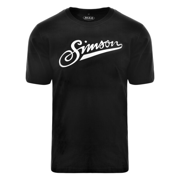 T-Shirt mit Simson Schriftzug schwarz aus 100% Baumwolle verschiedene Größen