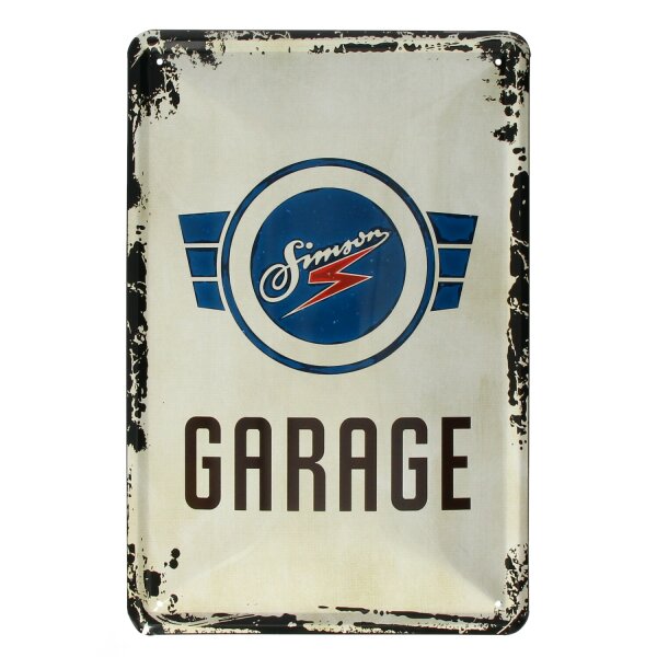 Blechschild - Simson Garage - 20x30cm