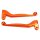 SET Handhebel für Trommelbremse ALU-massiv, Bremshebel + Kupplungshebel orange eloxiert Simson S51, S53, SR50