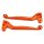 SET Handhebel für Trommelbremse ALU-massiv, Bremshebel + Kupplungshebel orange eloxiert Simson S51, S53, SR50
